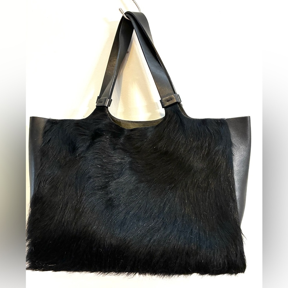 Lia Numa high-end design fall/winter calf hair/structured leather tote/ handbag